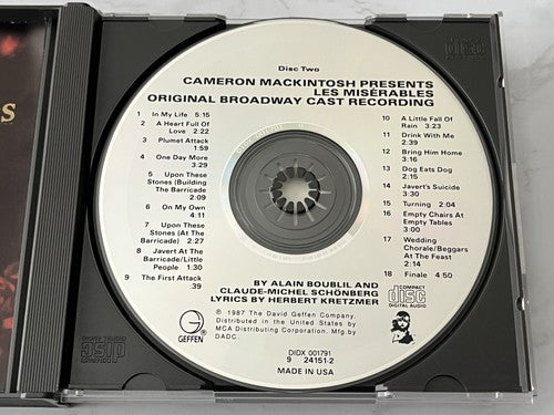 Les Miserables Original Broadway Cast Recording 2