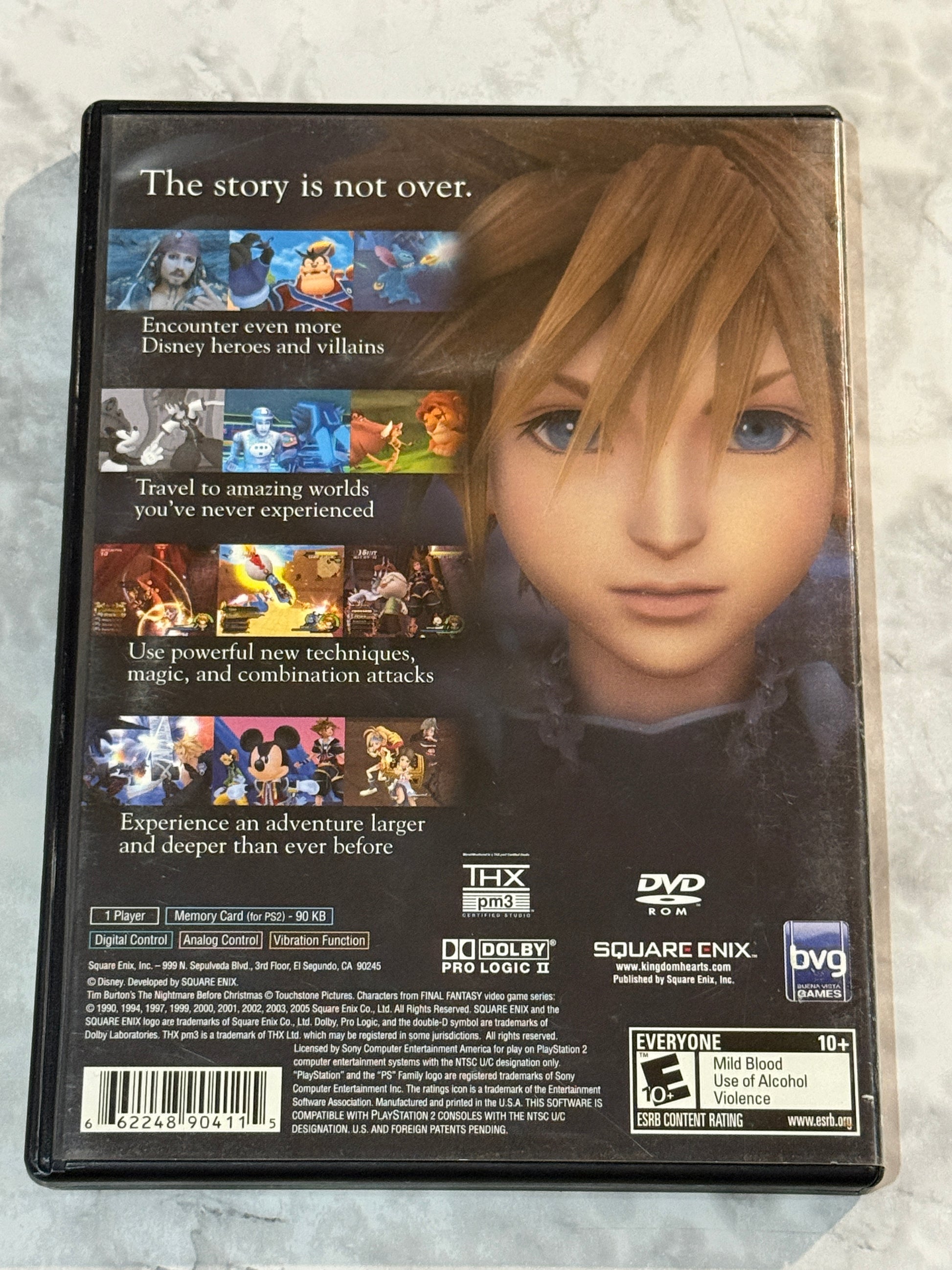 Kingdom Hearts II PS2 Black Label CIB Complete w/Manual Square Enix Disney