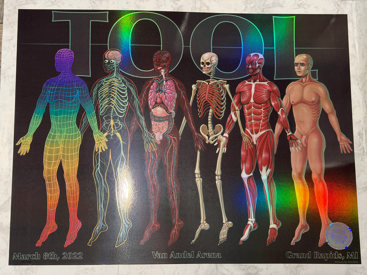 TOOL Concert Poster Grand Rapids MI 3/8/2022 NYCHOS Foil Numbered /750 Van Andel