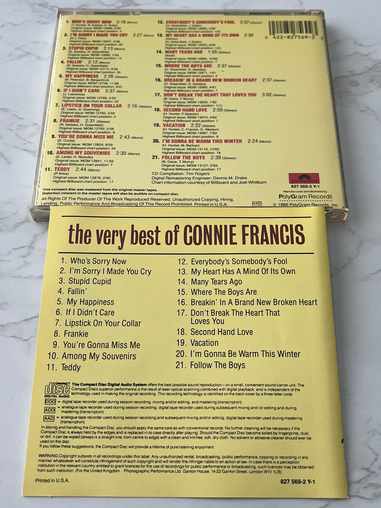 Connie Francis – The Very Best of Connie Francis (1959) [W GERMANY TARGET ERA]