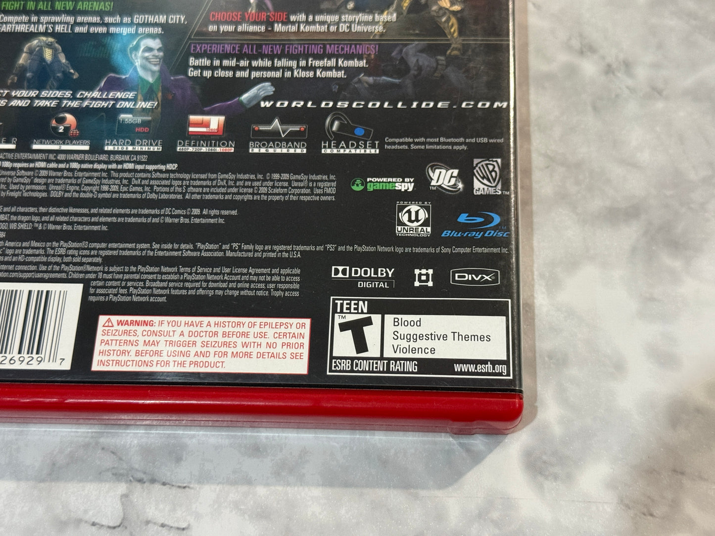 Mortal Kombat vs DC Universe PS3 Greatest Hits CIB Complete w/Manual Scorpion