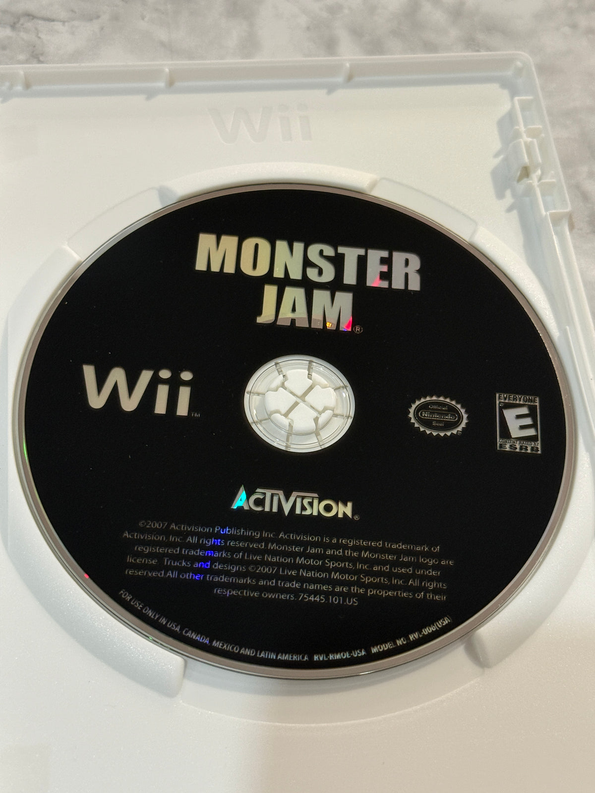 Monster Jam Nintendo Wii 2007 Activision CIB Complete w/Manual Grave Digger