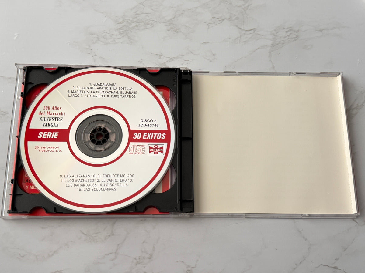 Mariachi Silvestre Vargas – 100 Anos Del Mariachi - Serie 30 Exitos (2-CD Set) (1998)