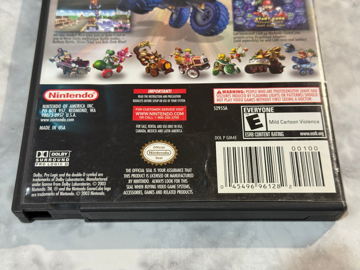 Mario Kart Double Dash Nintendo GameCube 2003 w/INSERT PAMPHLET CIB DOL-GM4E-USA