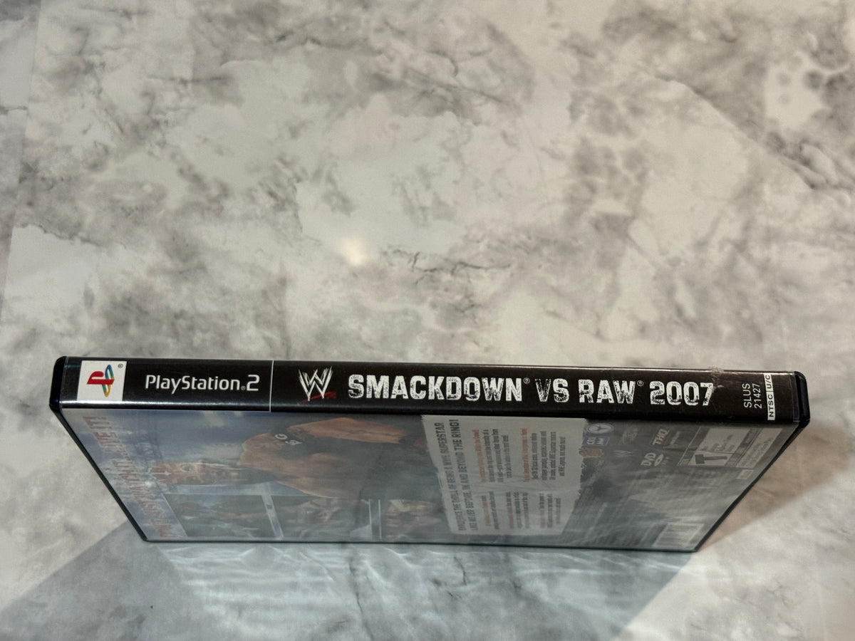 WWE SmackDown vs Raw 2007 PS2 CIB Complete w/Manual THQ Black Label