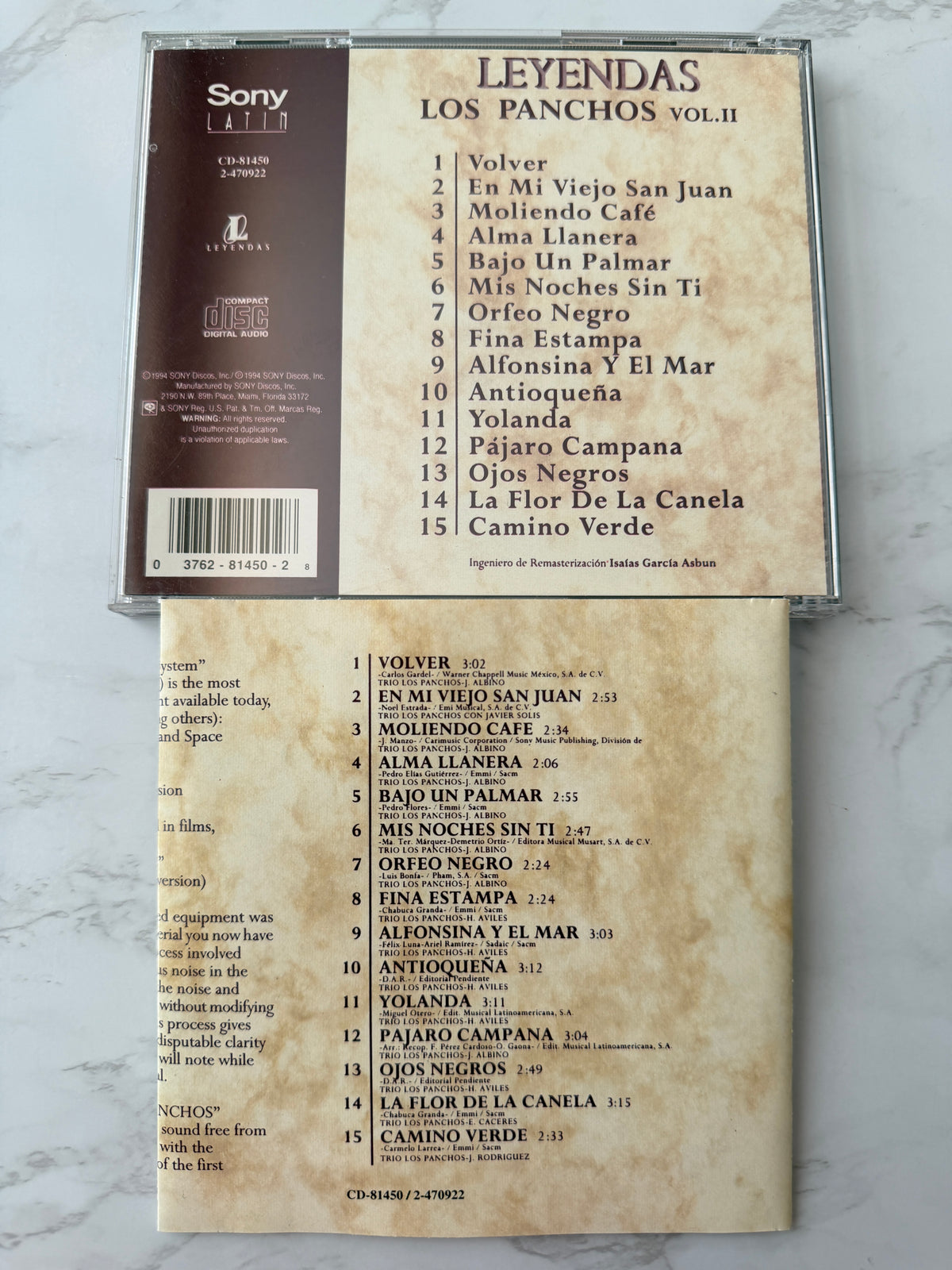 Los Panchos – Leyendas Vol. II (1994)
