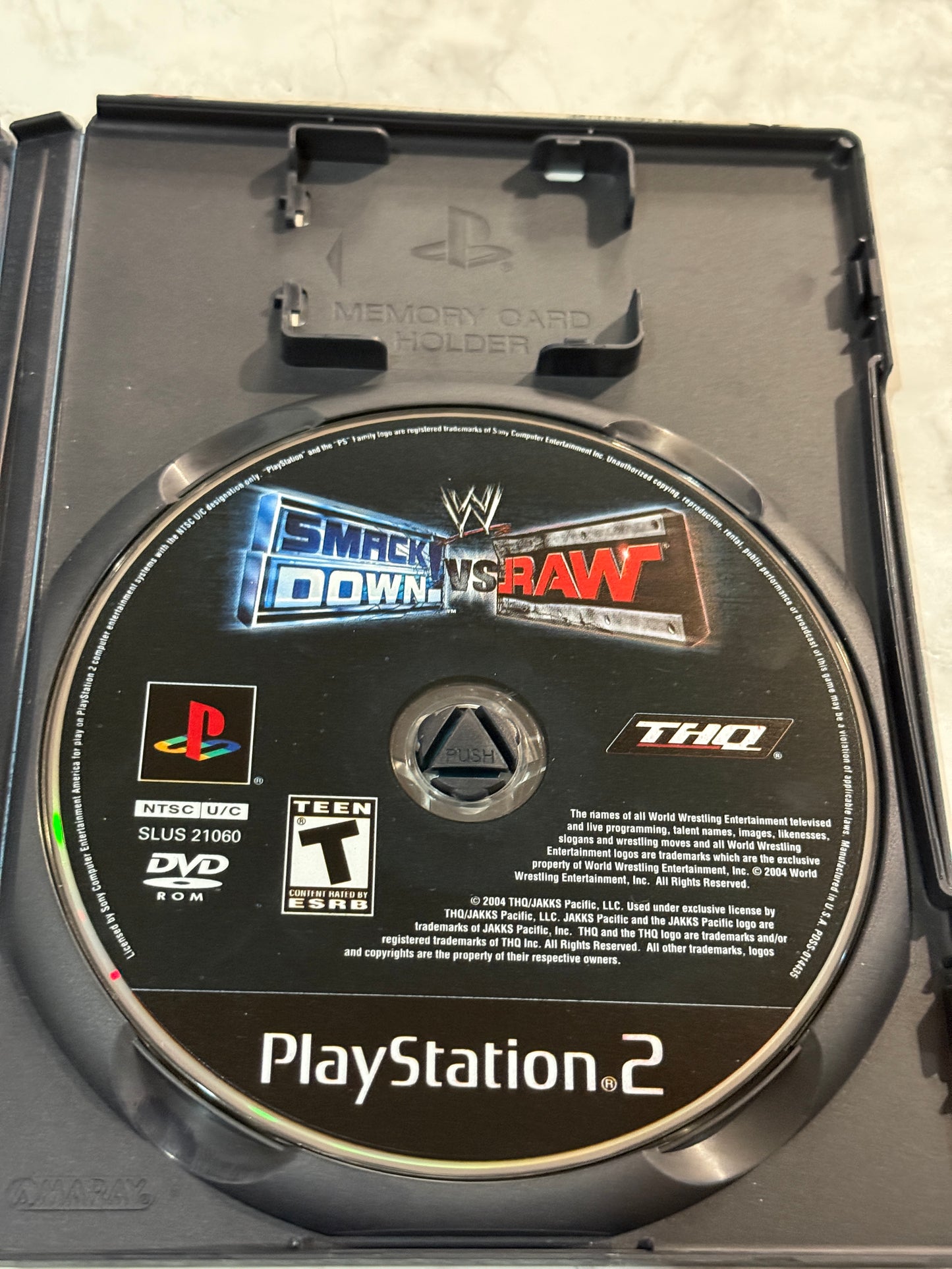 WWE SmackDown vs Raw PS2 2004 CIB Complete w/Manual THQ First In Series