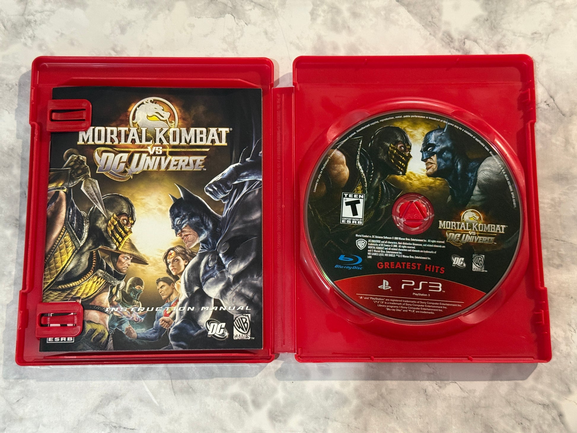 Mortal Kombat vs DC Universe PS3 Greatest Hits CIB Complete w/Manual Scorpion