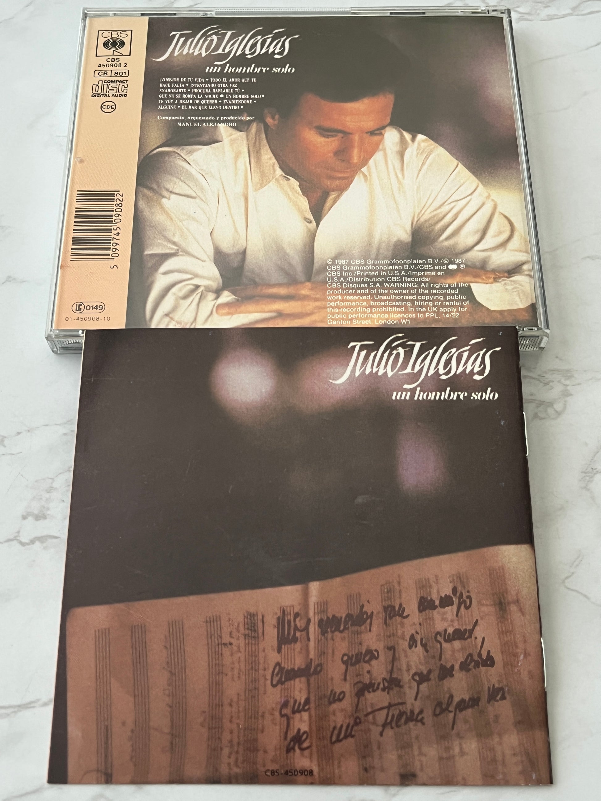Julio Iglesias – Un Hombre Solo (1988) [USA 1ST PRESS]