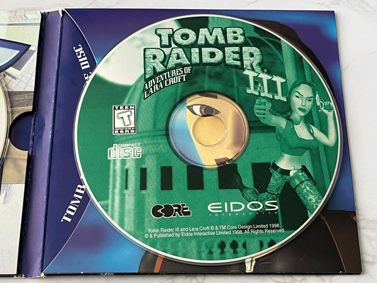 Tomb Raider III Adventures Of Lara Croft PC CD-ROM 1998 Eidos Big Box Demos Disc