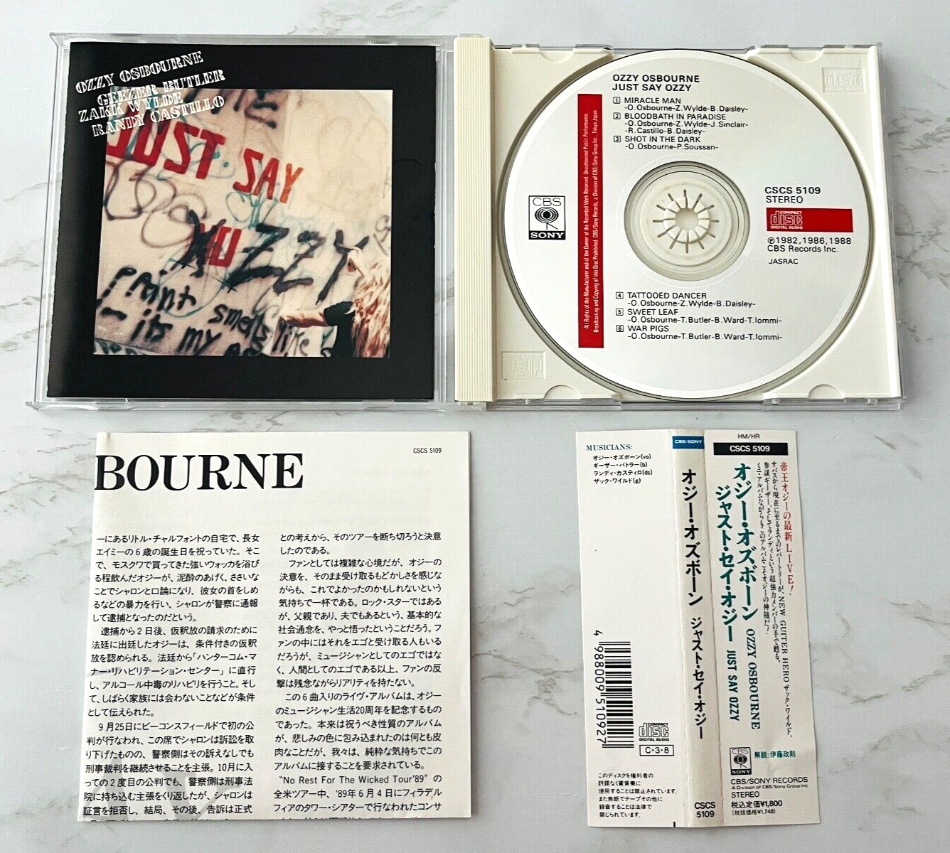 Ozzy Osbourne – Just Say Ozzy (EP) (1990) [JAPAN PRESS]
