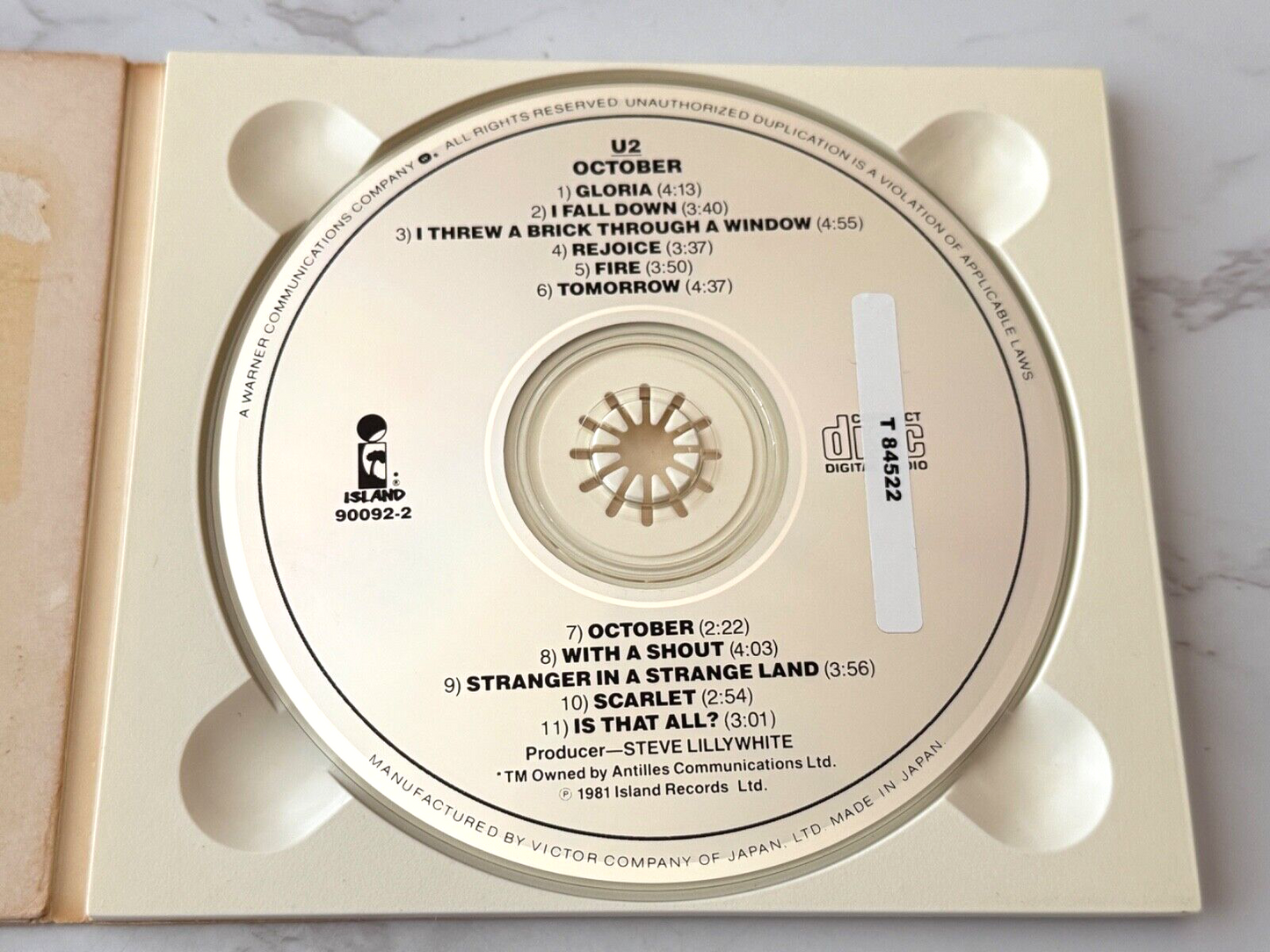 U2 – October (Digipak) [JAPAN PRESS]
