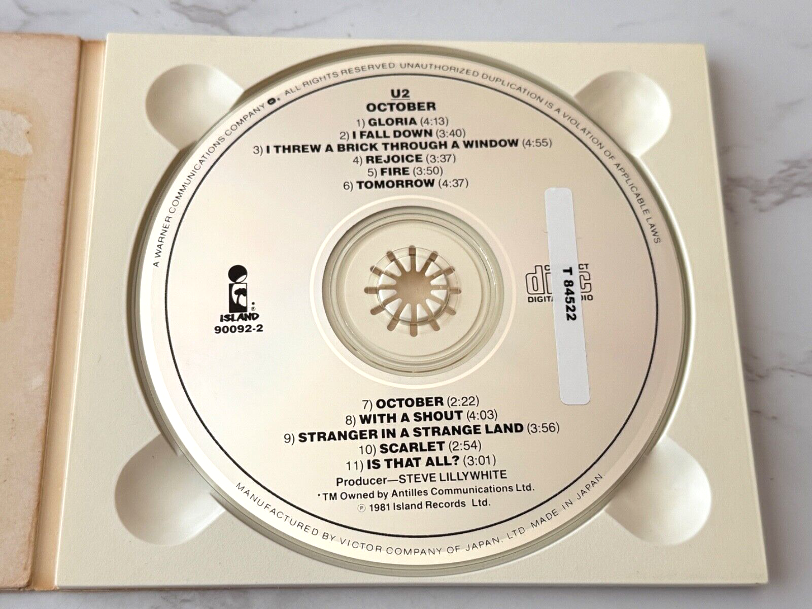 U2 – October (Digipak) [JAPAN PRESS]
