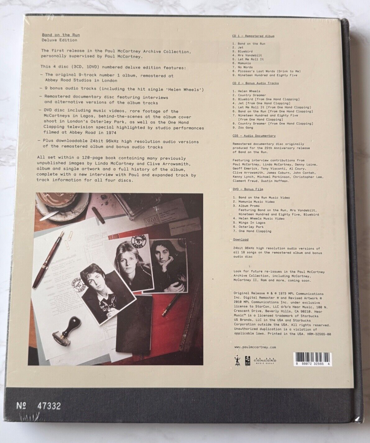 Paul McCartney, Wings – Band On The Run 3 (Deluxe Edition, CD/DVD) (2010)