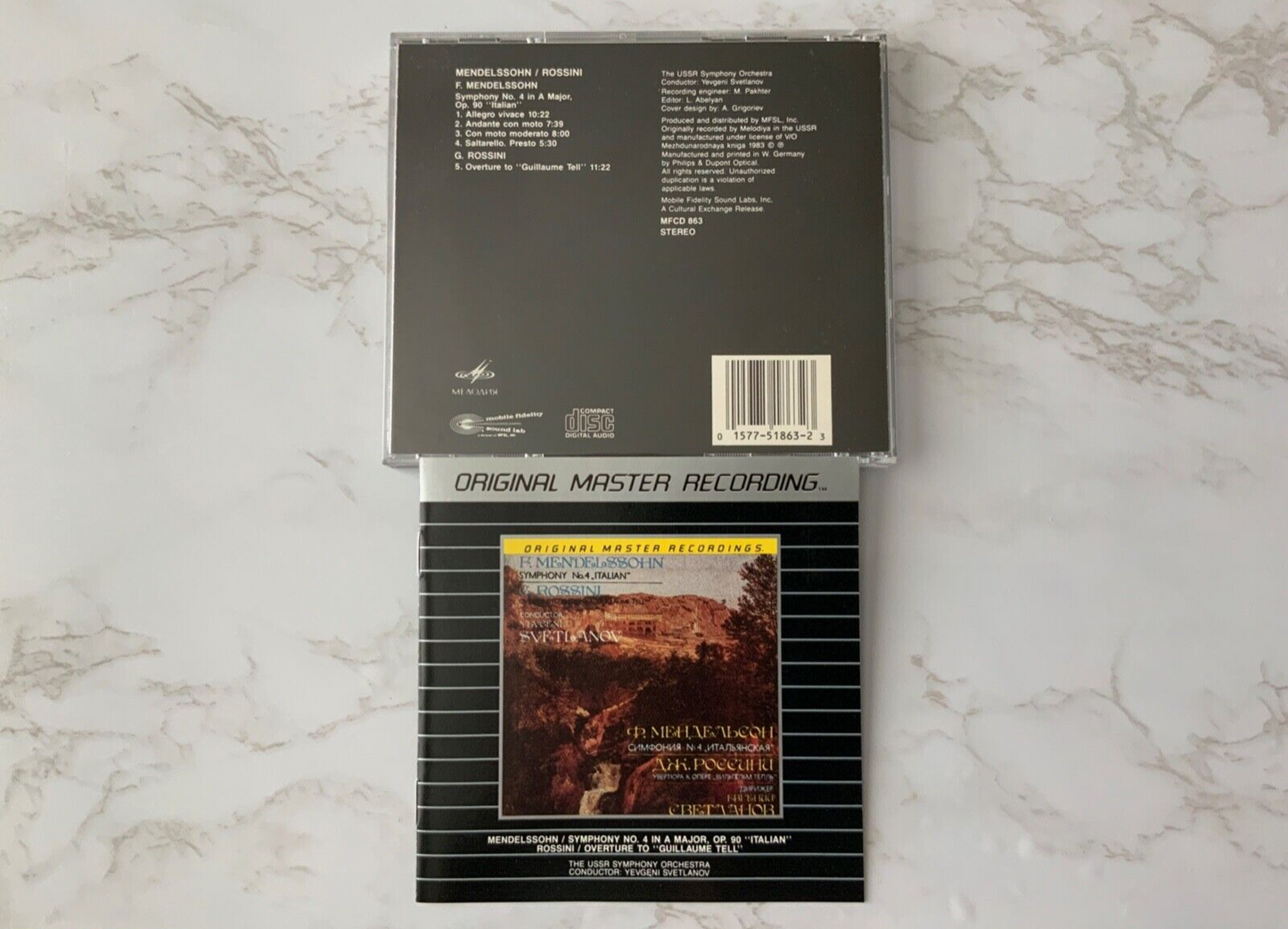 Mendelssohn, Rossini – Symphony No 4 Rossini Overture To Guillaume Tell [GERMAN PRESS]