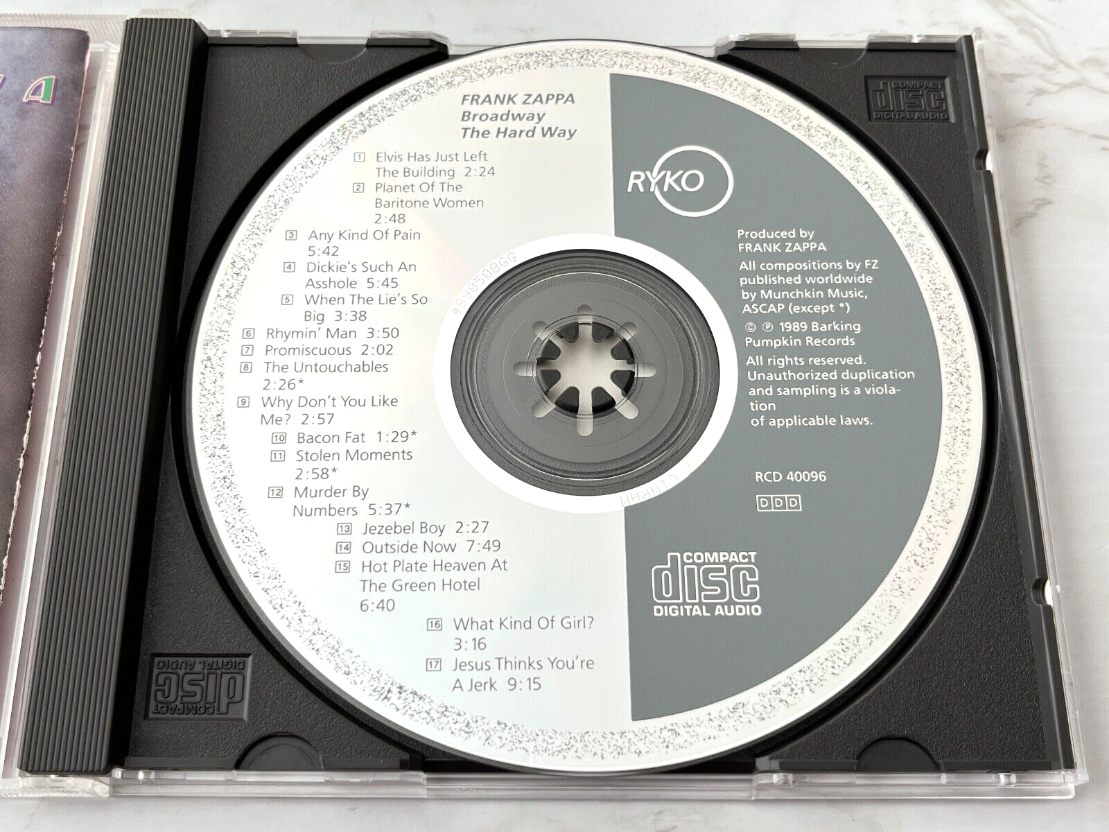 Frank Zappa – Broadway The Hard Way (1989) [CANADA PRESS]
