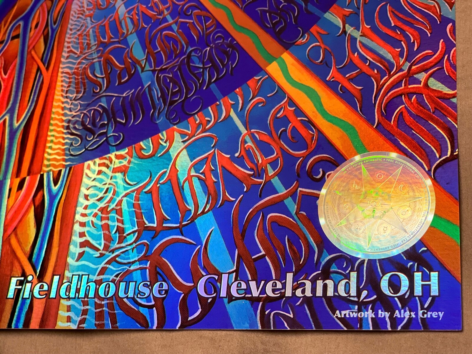 TOOL Concert Poster🔥ALEX GREY🔥LIMITED EDITION 559/850 CLEVELAND OHIO