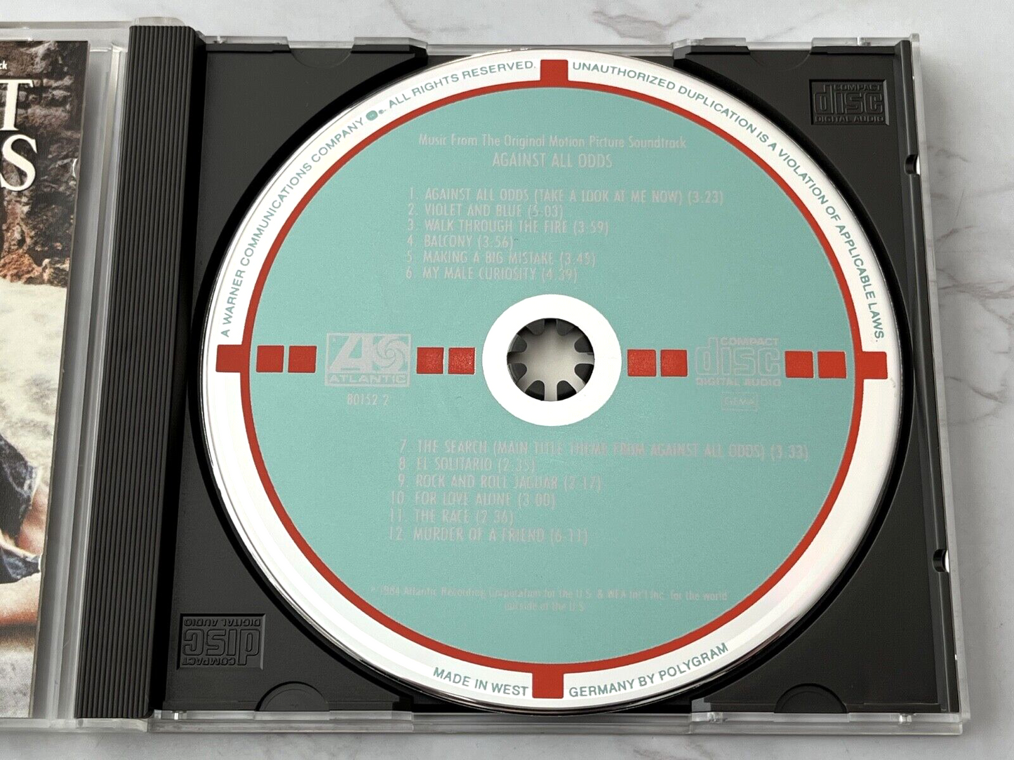 Peter Gabriel, Phil Collins, Stevie Nicks, Various – Against All Odds Music From The Soundtrack (1984) [GERMAN PRESS]