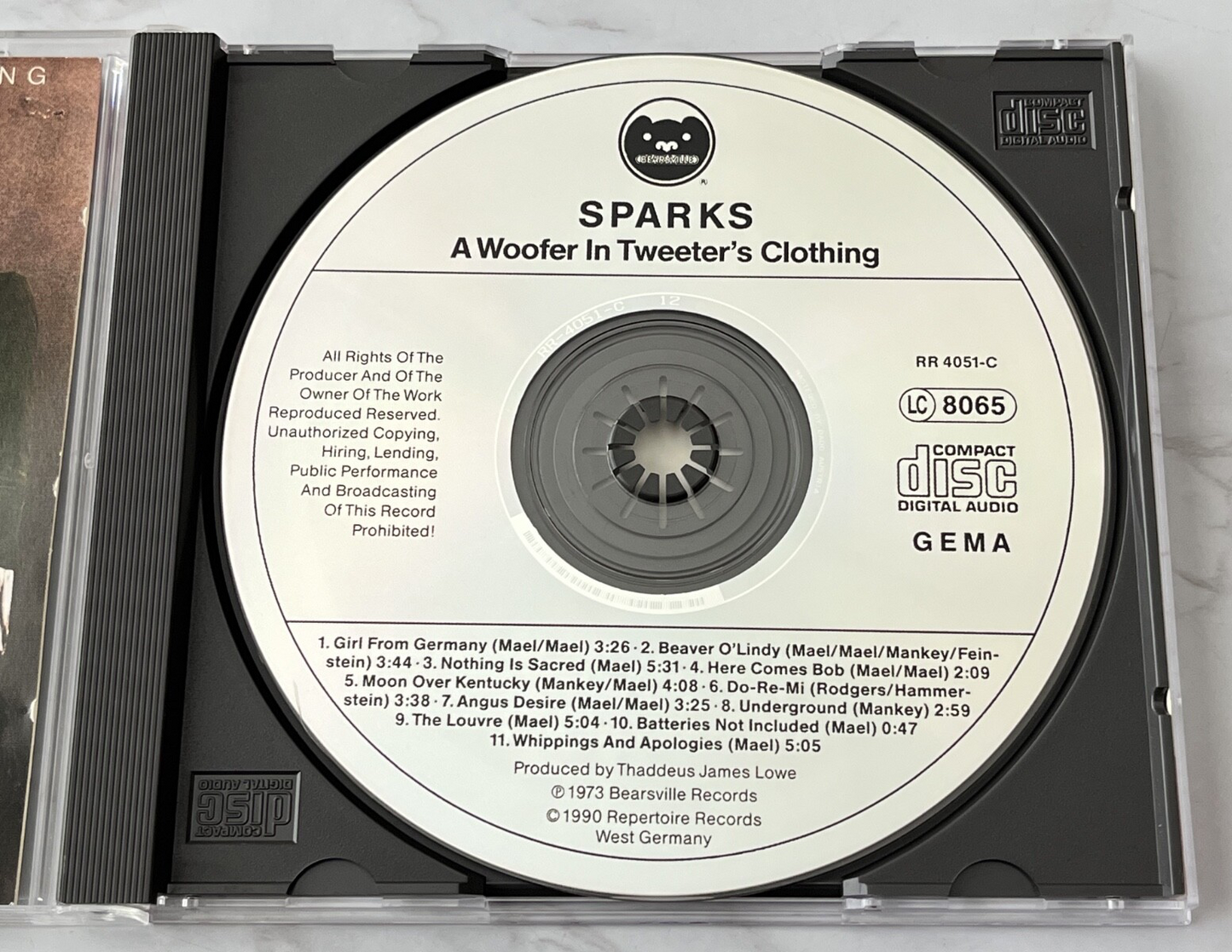 Sparks – A Woofer In Tweeter's Clothing (1990) [GERMAN PRESS]