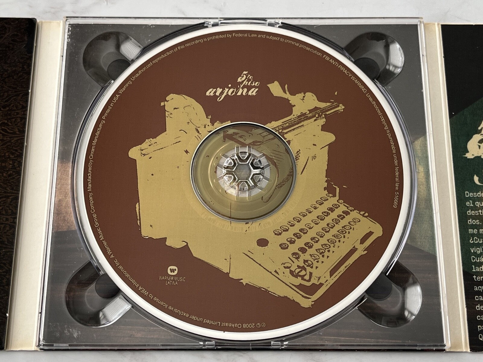 Ricardo Arjona – 5to Piso (Digipak) (2008)