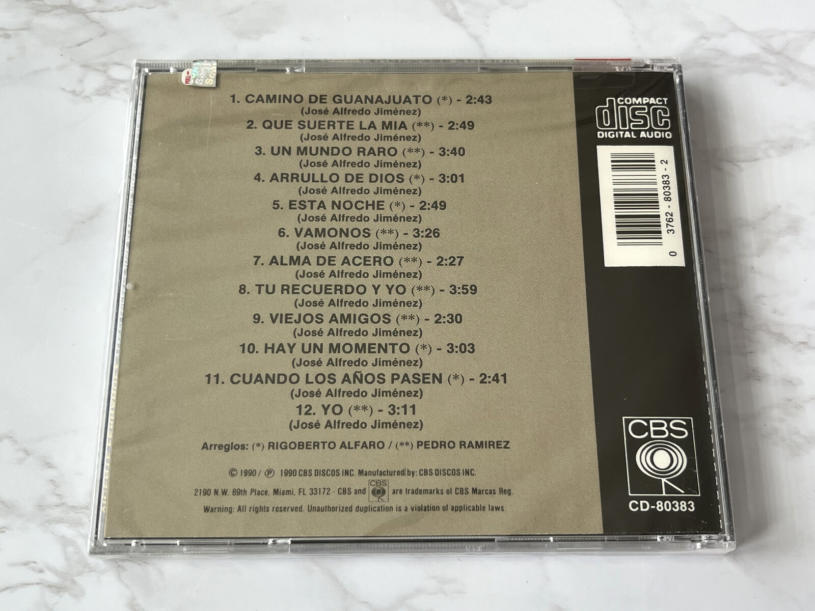Vicente Fernandez – Clasicas De Jose Alfredo Jimenez (1990)