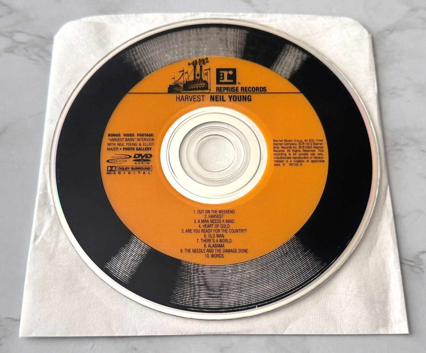 Neil Young – Harvest DVD Digipak 2002 Reprise 9 48100-9 DTS 5.1 SURROUND! (2002)