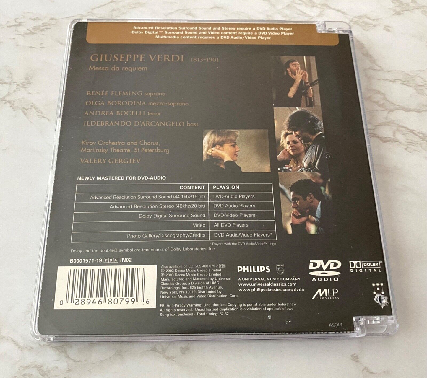 Various, Giuseppe Verdi – Verdi, Gergiev, Messa Da Requiem DVD 2003 Phillips B0001571-19 Kirov Orchestra (2003)
