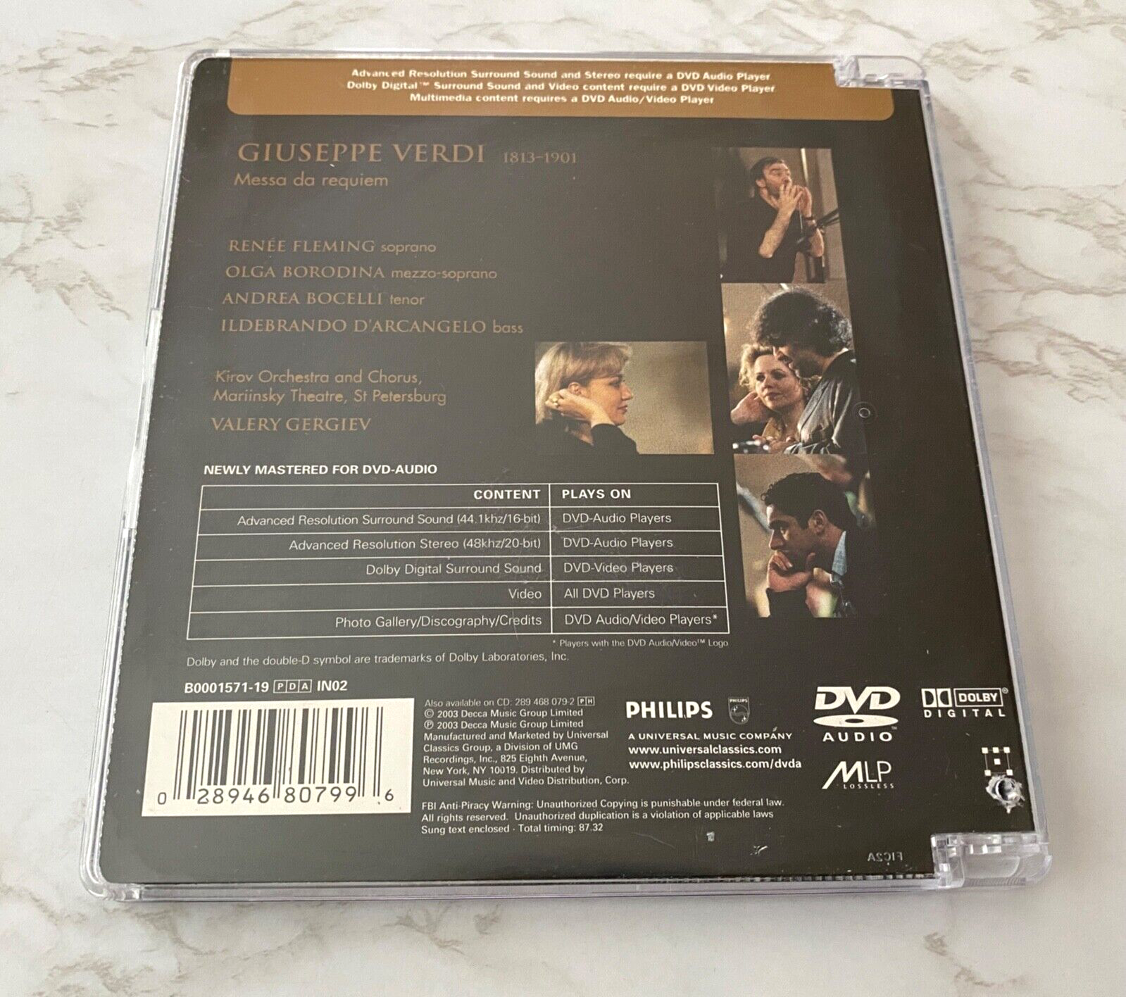 Various, Giuseppe Verdi – Verdi, Gergiev, Messa Da Requiem DVD 2003 Phillips B0001571-19 Kirov Orchestra (2003)