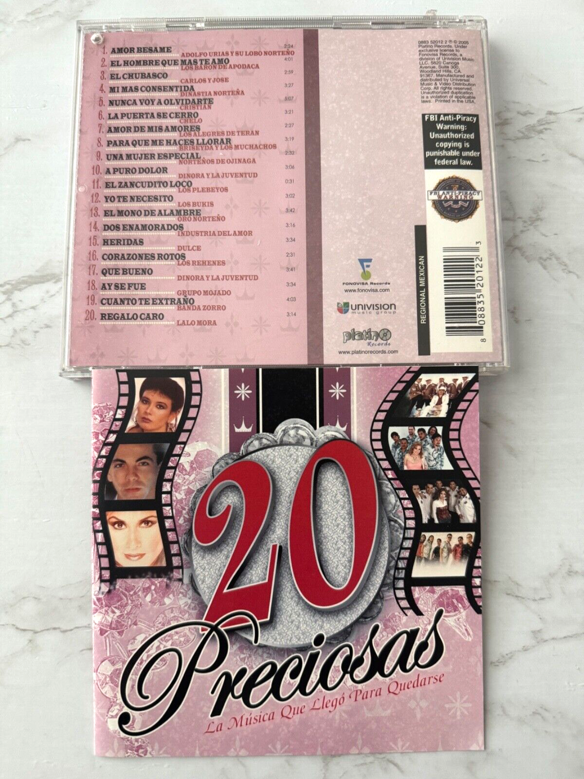 Grupo Mojado, Los Bukis, Los Rehenes, Various – 20 Preciosas La Musica Que Llego Para Quedarse (2005)