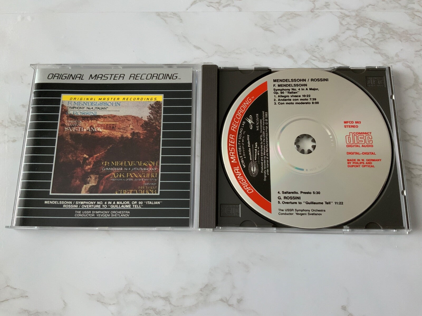 Mendelssohn, Rossini – Symphony No 4 Rossini Overture To Guillaume Tell [GERMAN PRESS]