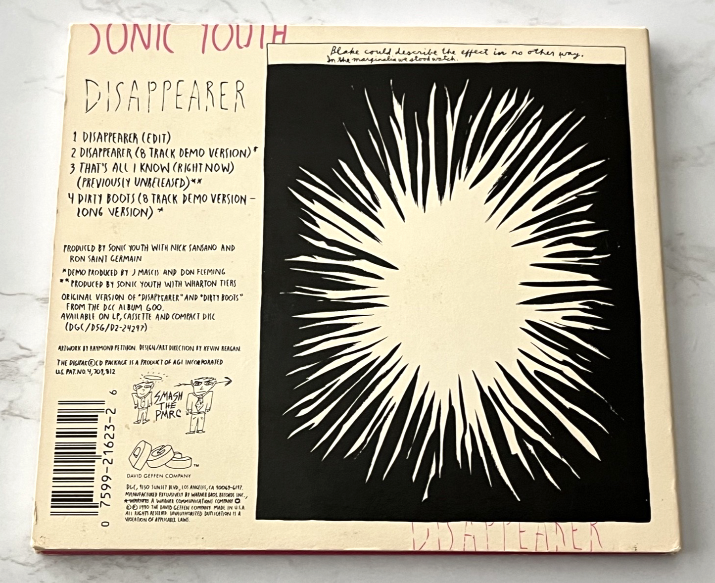 Sonic Youth – Disappearer (Maxi Single, Digipak) (1990)
