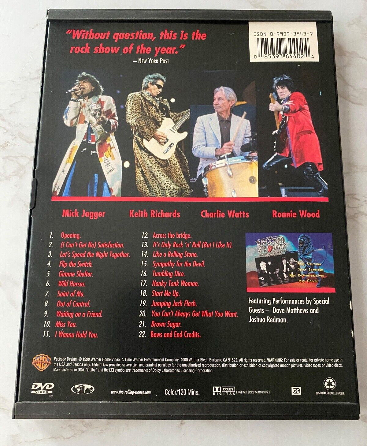 The Rolling Stones Bridges To Babylon Tour 97-98 DVD Live In Concert Mick Jagger (1998)