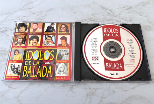 Angelica Maria, Jose Jose, Ricardo Arjona, Various – Idolos De La Balada Vol. III (1997)