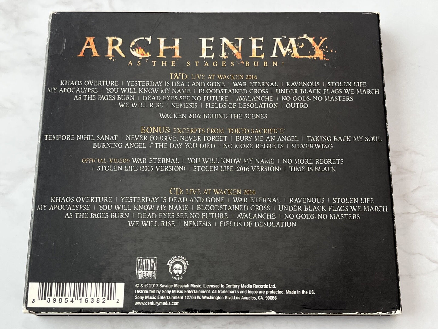 Arch Enemy – As The Stages Burn (Digipak, CD/DVD) (2017)