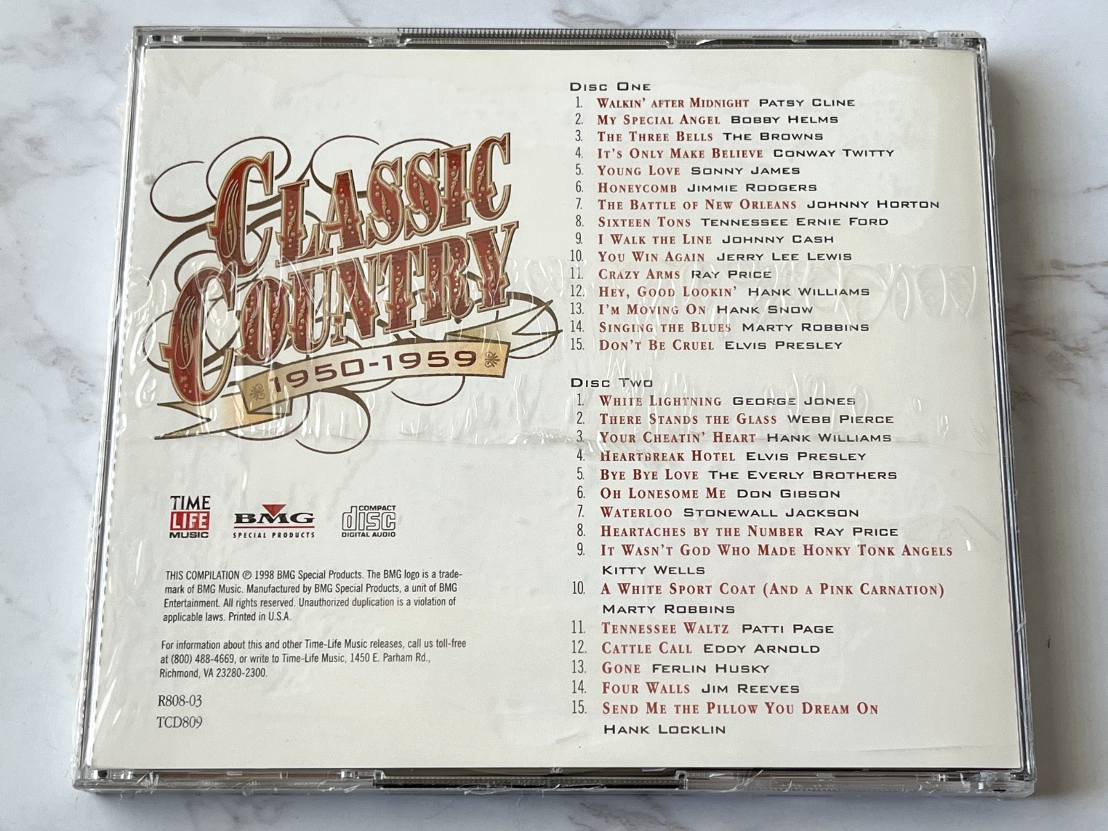 Jim Reeves, Johnny Cash, Patsy Cline, Various, Don Gibson – Time Life Classic Country 1950-1959 2 (1998)