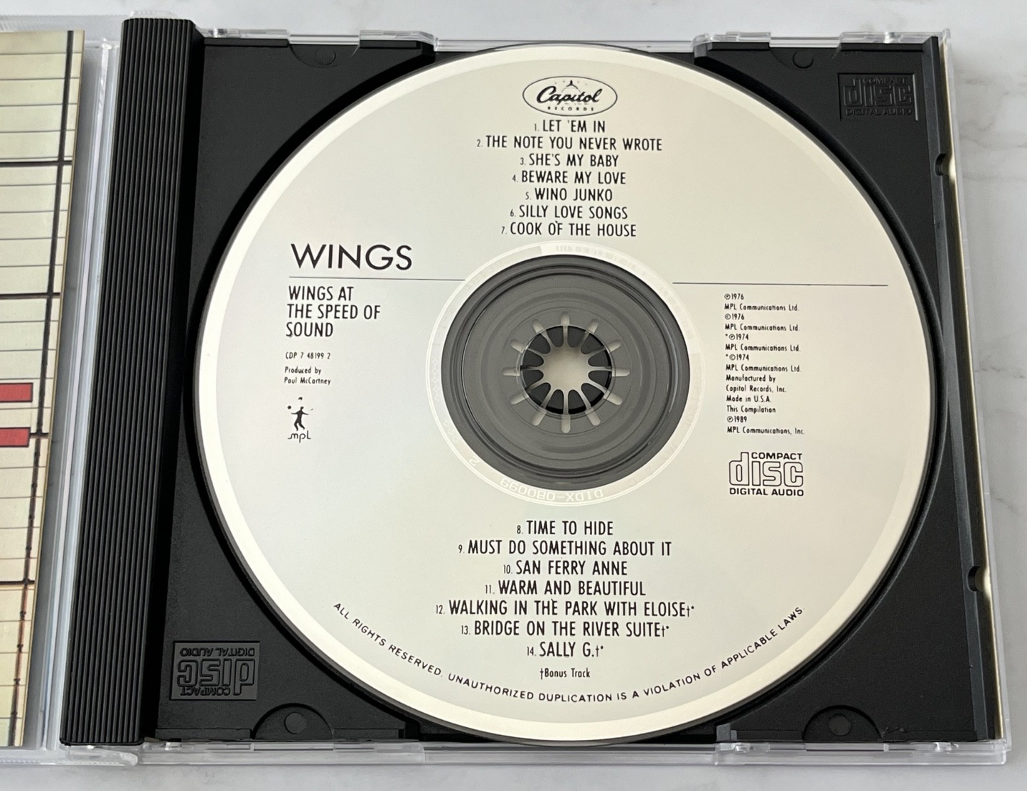 Paul McCartney, Wings – At The Speed Of Sound (1989)