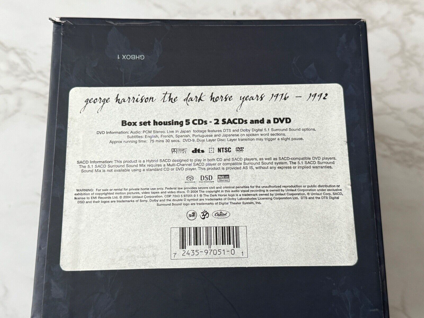 George Harrison – The Dark Horse Years 1976-1992 7 (Box Set, CD/DVD) (2004)
