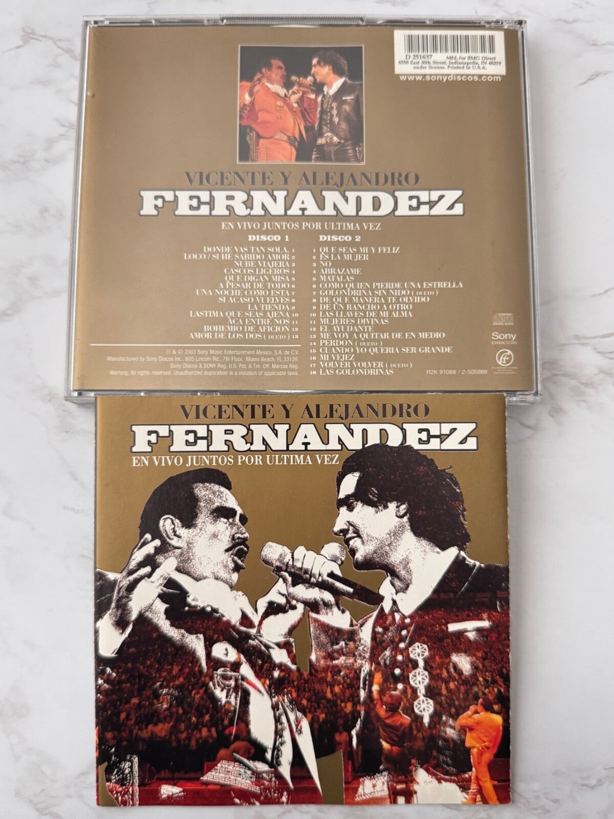 Alejandro Fernandez, Vicente Fernandez – Vicente Y Alejandro Fernandez En Vivo Juntos Por Ultima Vez 2 (2003)