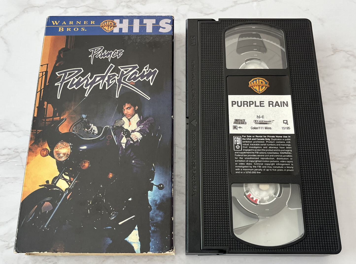 Prince Purple Rain VHS 1984 Warner 15195 Let's Go Crazy, When Doves Cry (1984)