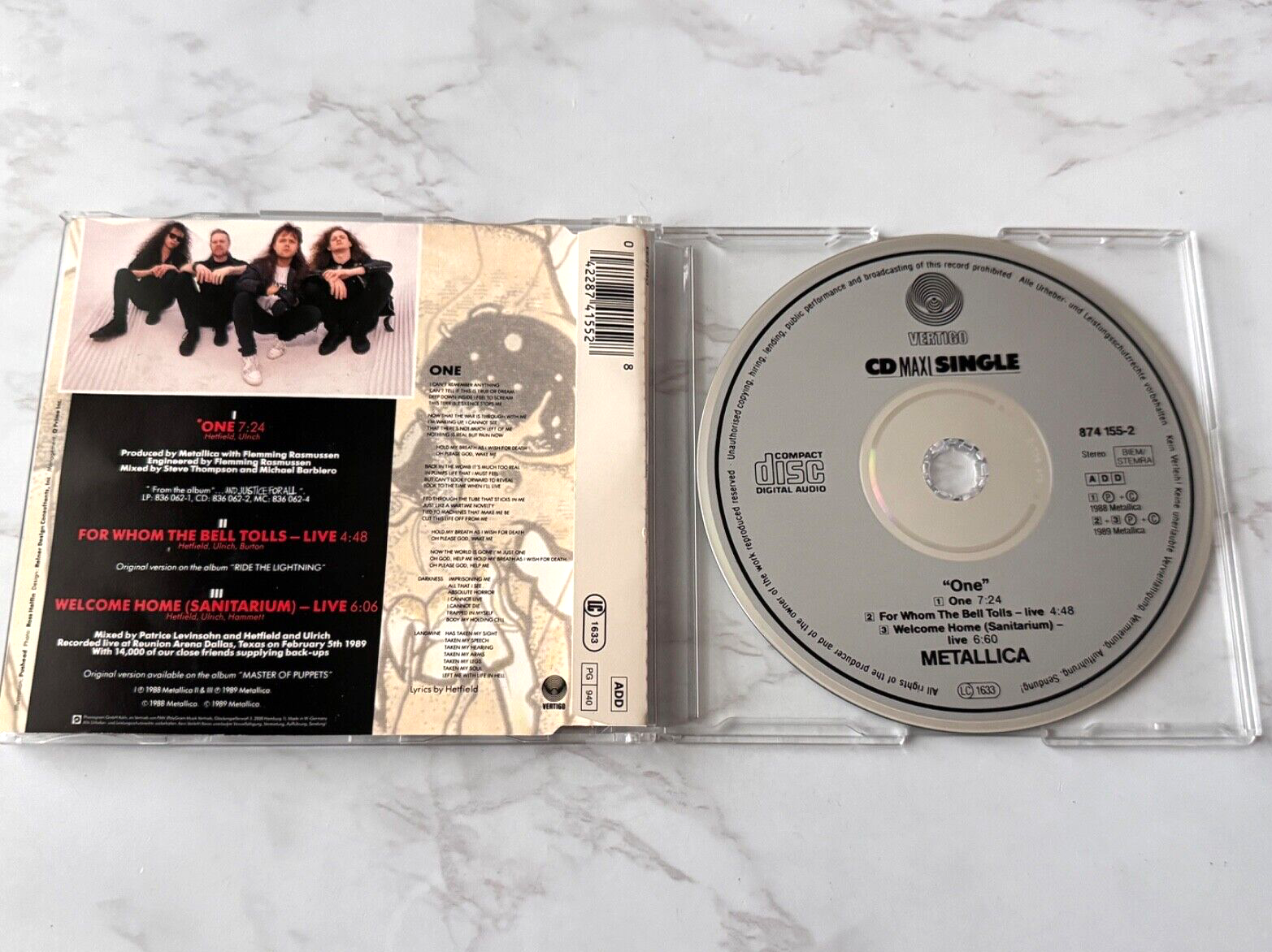 Metallica – One (Maxi Single) (1989) [GERMAN PRESS]
