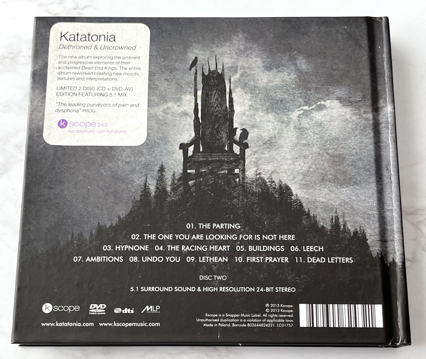 Katatonia – Dethroned & Uncrowned (CD/DVD) (2013)