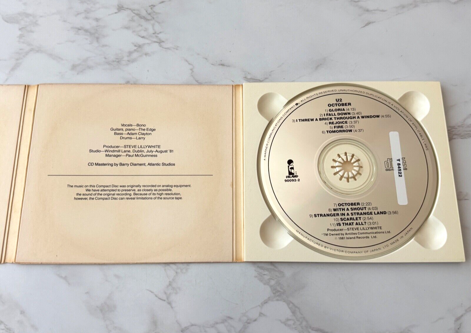 U2 – October (Digipak) [JAPAN PRESS]