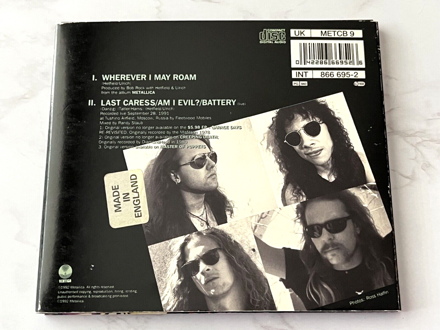 Metallica – Wherever I May Roam (Digipak) (1992)