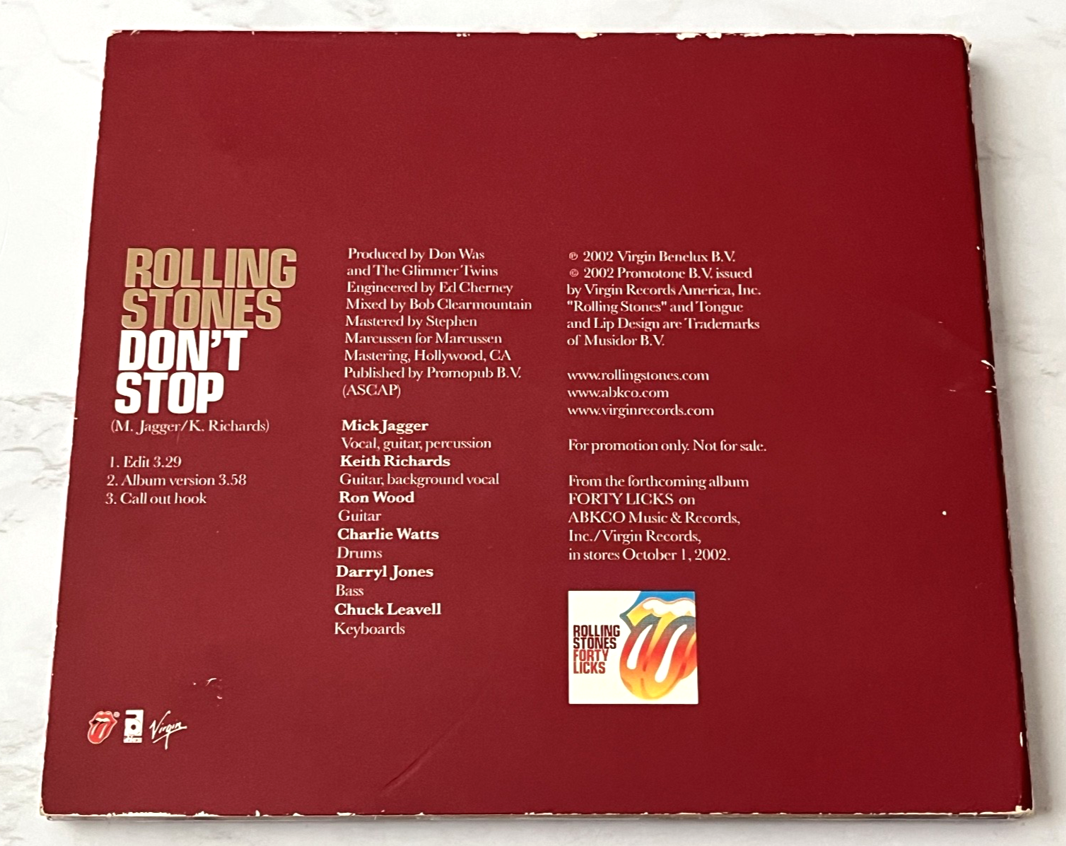 The Rolling Stones – Don't Stop (Digipak) (2002)