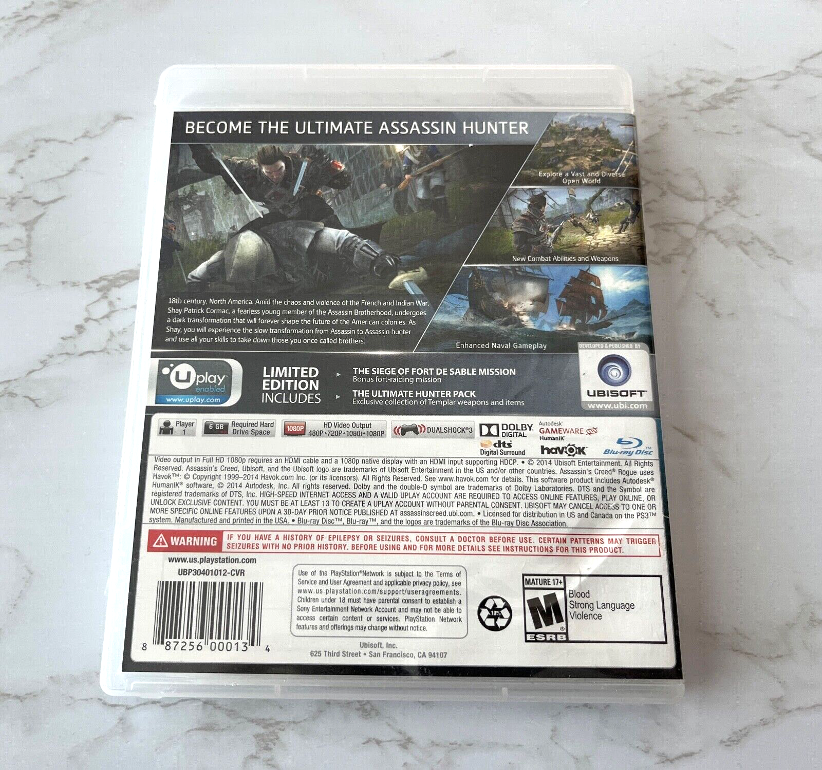 Assassin's Creed Rogue LIMITED EDITION! Sony PlayStation 3 Ubisoft 2014 PS3 (2014)