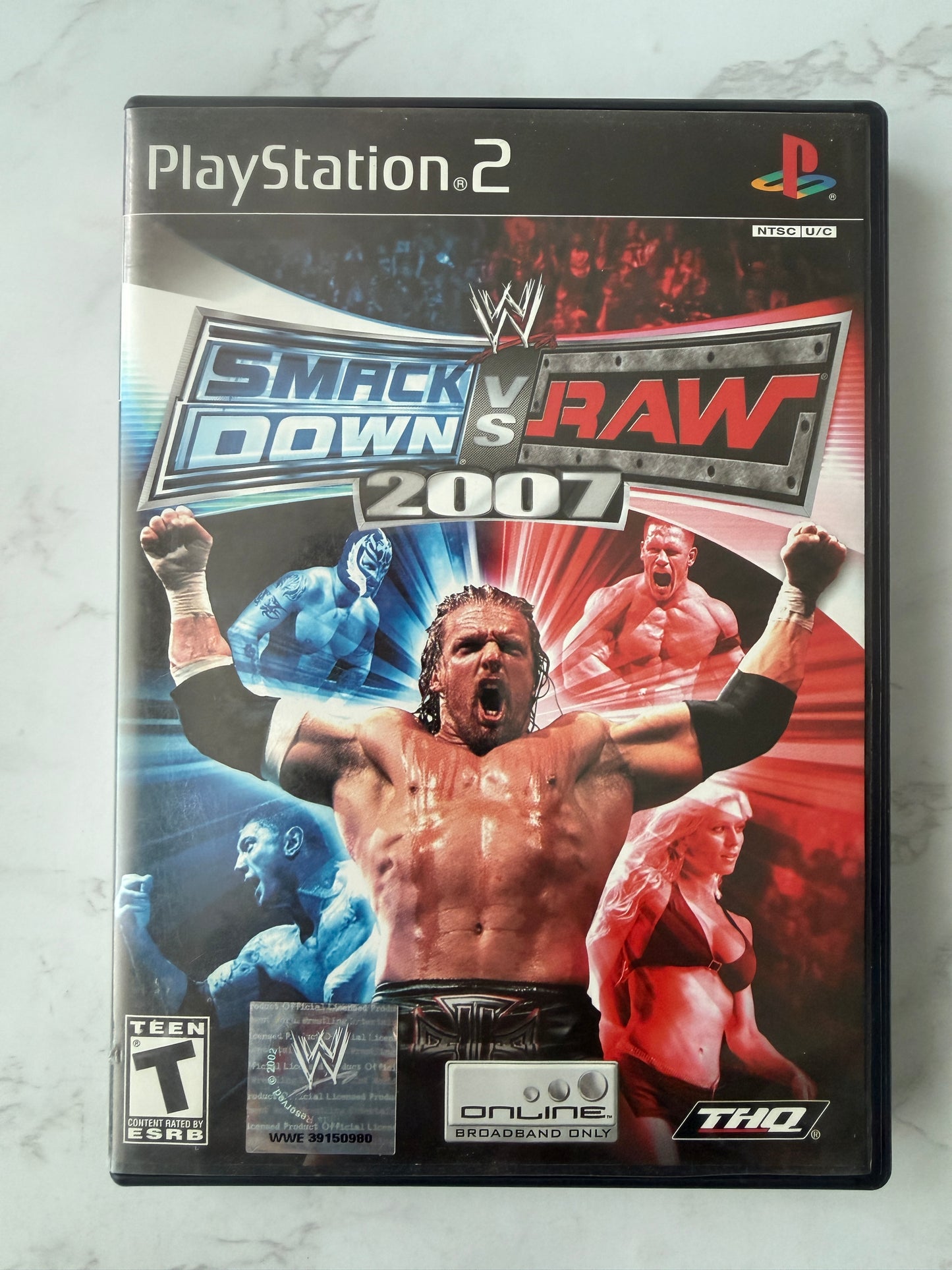 WWE SmackDown vs Raw 2007 PS2 CIB Complete w/Manual THQ Black Label