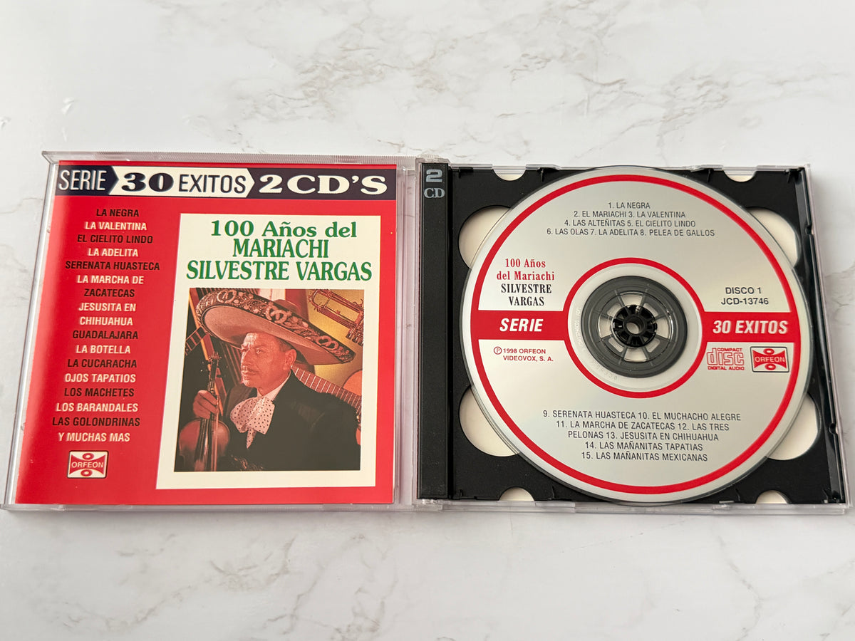 Mariachi Silvestre Vargas – 100 Anos Del Mariachi - Serie 30 Exitos (2-CD Set) (1998)