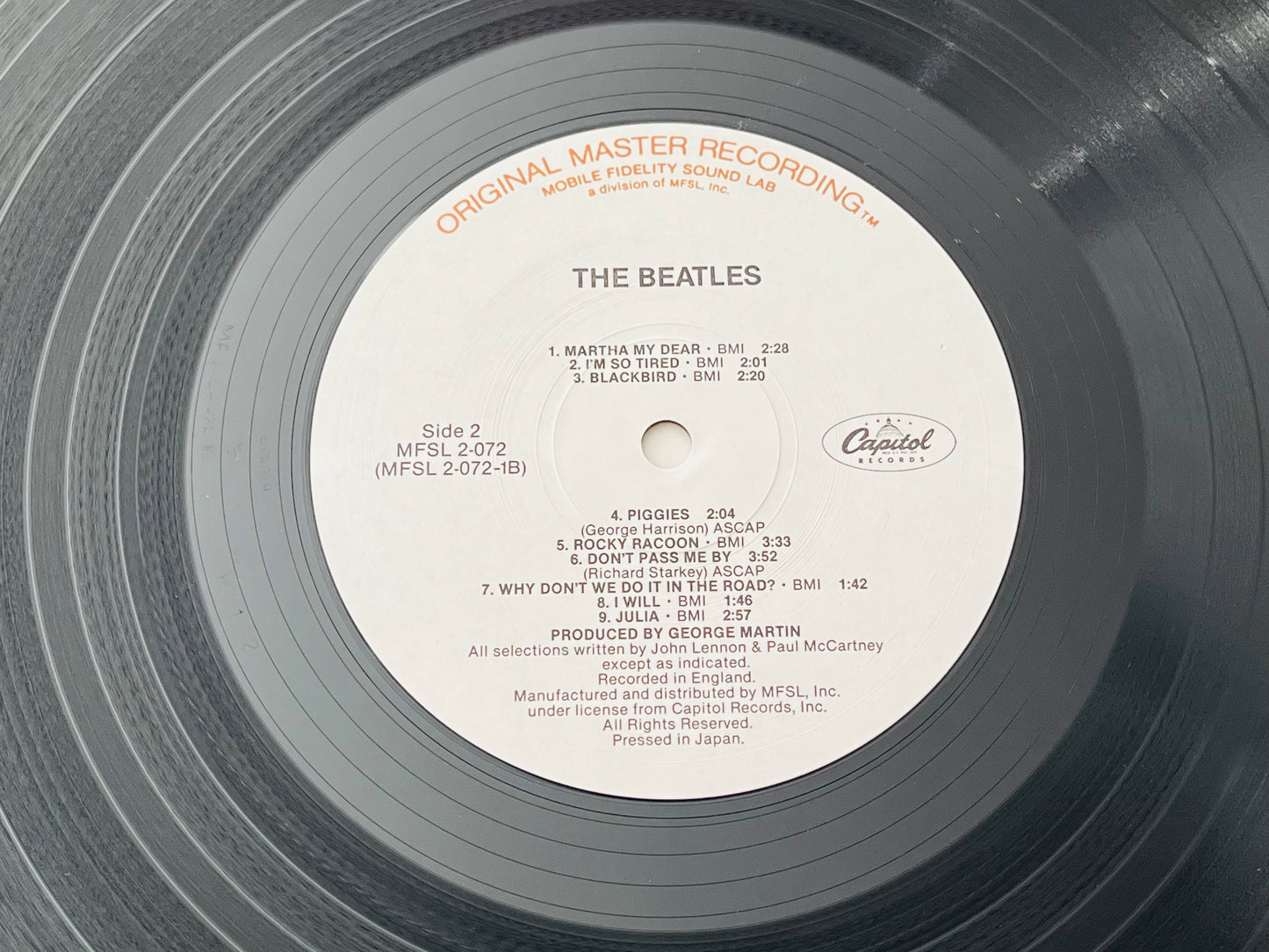 Beatles White Album 2 LP MFSL JAPAN PRESS COMPLETE! Mobile Fidelity MFSL 2-072