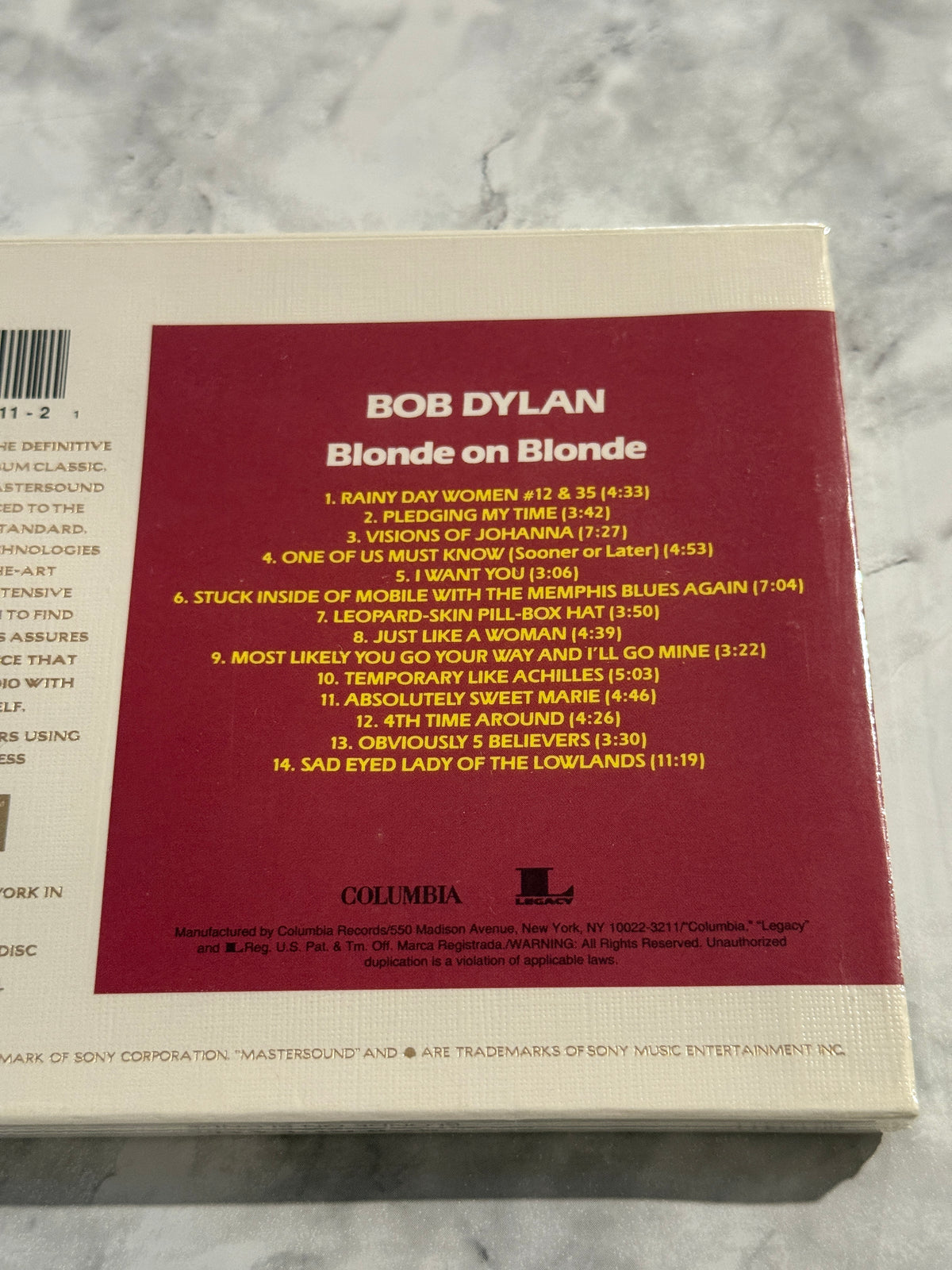 Bob Dylan – Blonde On Blonde (MasterSound, 24KT Gold, Sealed)