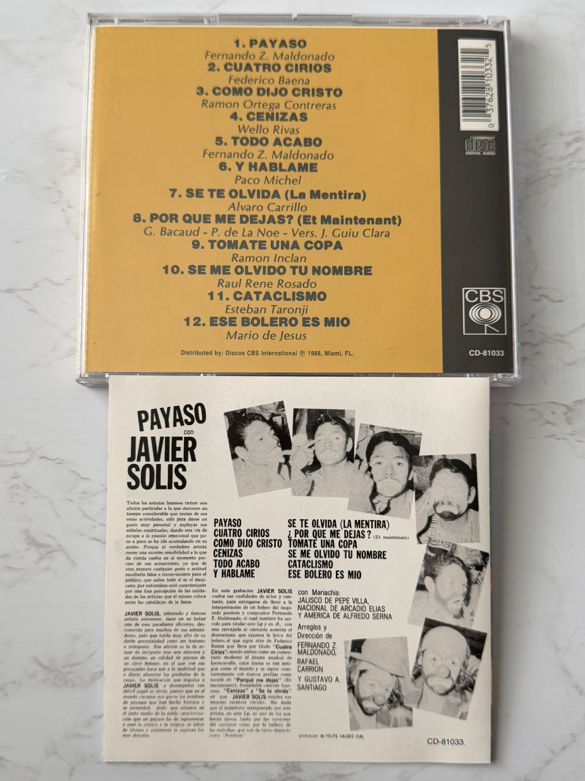 Javier Solis – Payaso (1987)